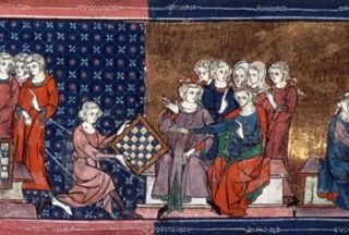 Het thema van het (magische) schaakbord komt ook in een sage van Lancelot voor.