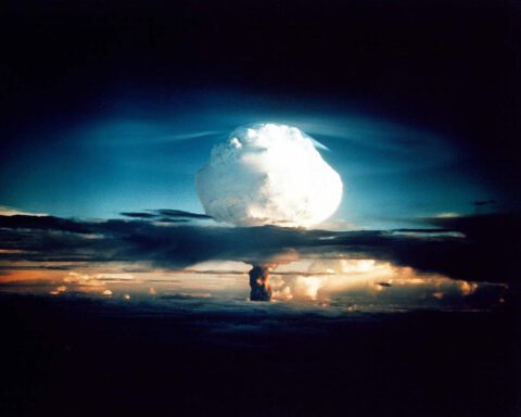 Ivy Mike, bijnaam van de allereerste waterstofbom. In 1952 getest door de Verenigde Staten