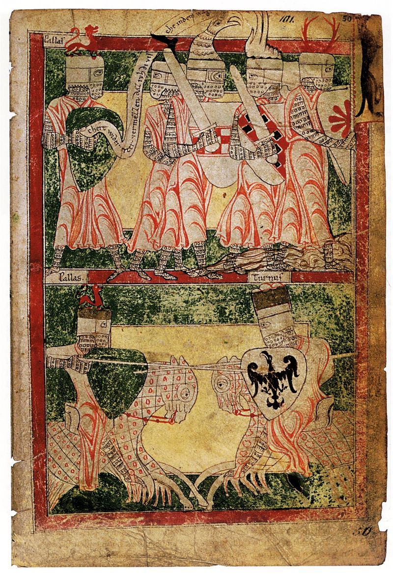 Illustratie uit de Eneasroman (ca. 1215)
