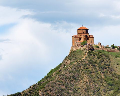 Dzjvariklooster in Mtscheta-Mtianeti, Georgië.