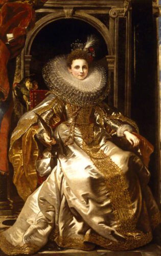 Portret van Maria Serra Pallavicino - Peter Paul Rubens
