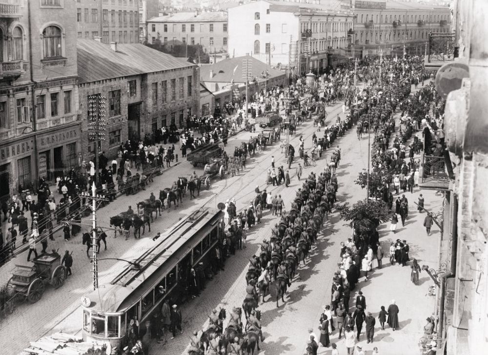Poolse soldaten in Kiev, 7 mei 1920