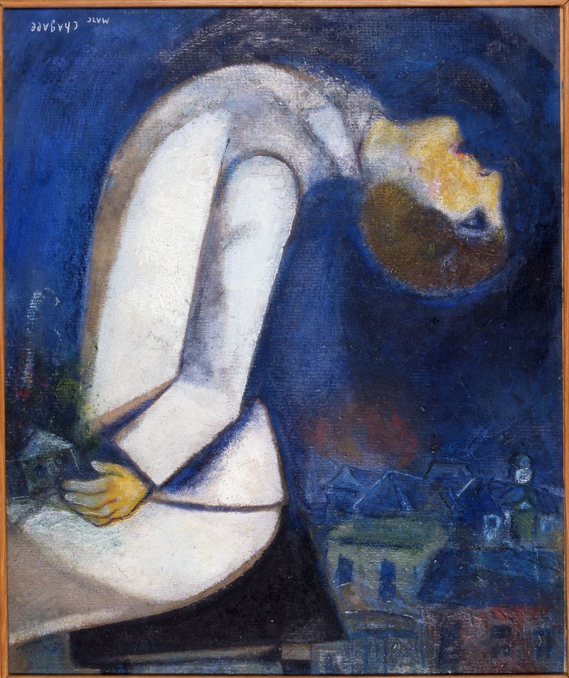Man met omgekeerd hoofd - Marc Chagall, 1919