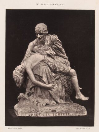 Afbeelding van 'Après la tempête' van Sarah Bernhardt in een negentiende-eeuws boek 
