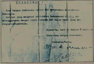 De originele Indonesische onafhankelijkheidsverklaring