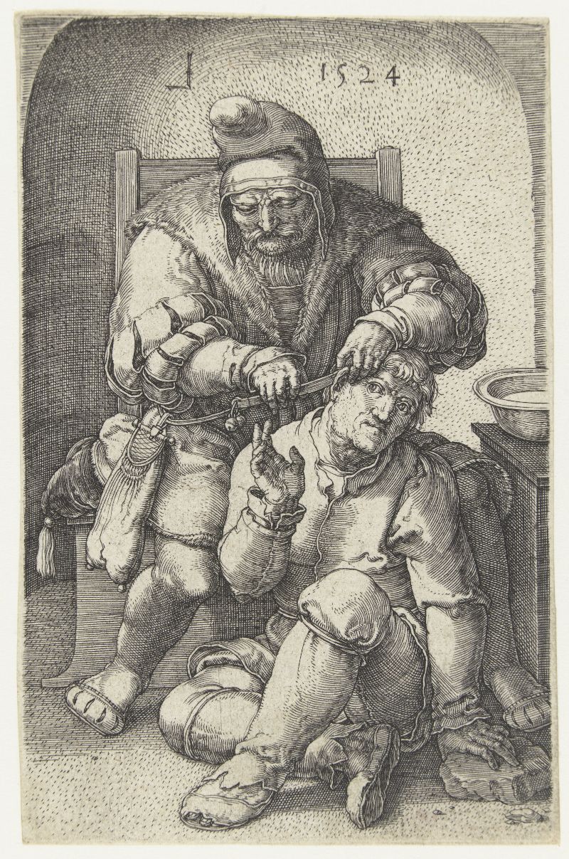 De chirurgijn, Lucas van Leyden, 1524 