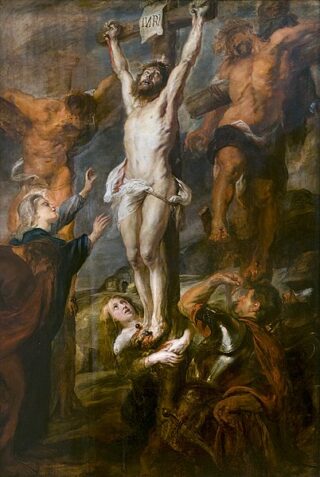 Christus aan het kruis, tussen de twee moordenaars - Peter Paul Rubens 