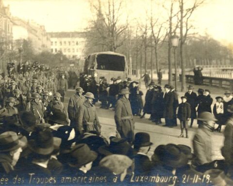 Amerikaanse troepen trekken Luxemburg binnen, 21 november 1918