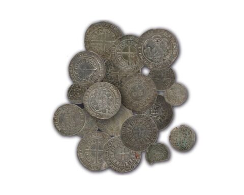Enkele van de in Rosmalen gevonden munten