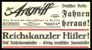 Avondkrant Der Angriff van 30 januari 1933: ‘Vlaggen uit. Rijkskanselier Hitler!’ De Duitse bevolking zou de gevolgen spoedig ondervinden.