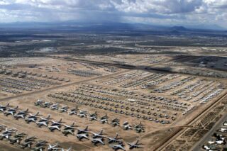 'Aircraft boneyard' op Davis–Monthan Air Force Base in Tucson, Arizona