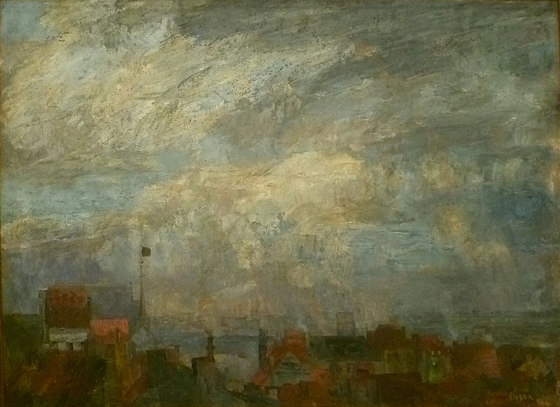 De daken van Oostende - James Ensor, 1884