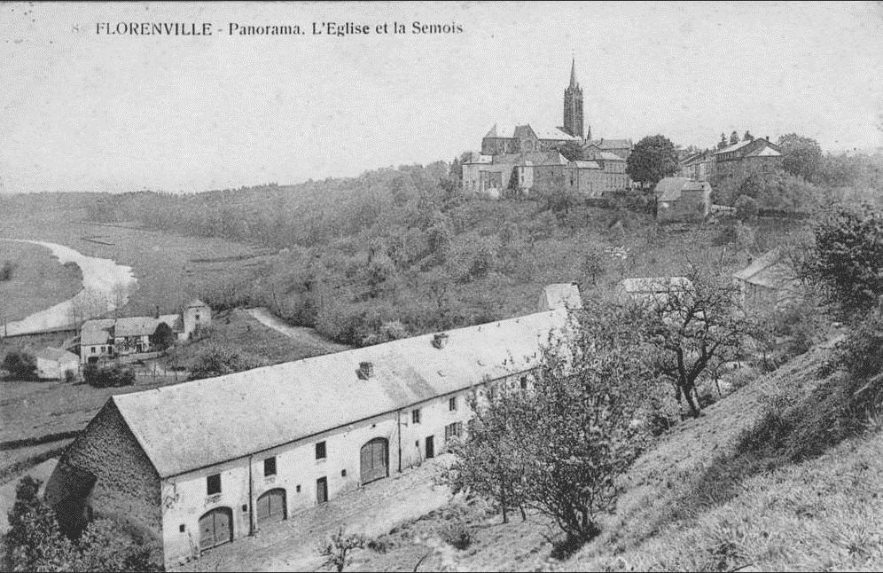 Vroeg-twintigste-eeuwse ansichtkaart van het zuidelijke plaatsje Florenville aan de Semois,