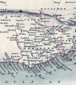 Kaart van het Ashanti-rijk