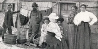 Enkele bewoners van Malaga Island, 1909