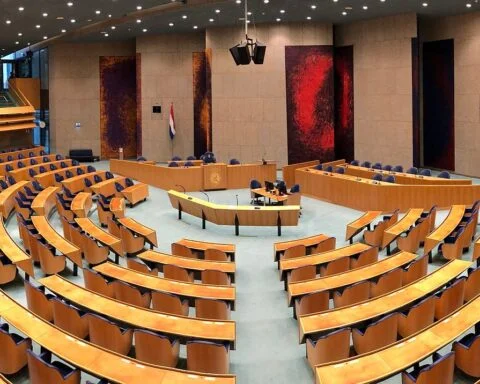 Plenaire zaal van de Nederlandse Tweede Kamer in Den Haag