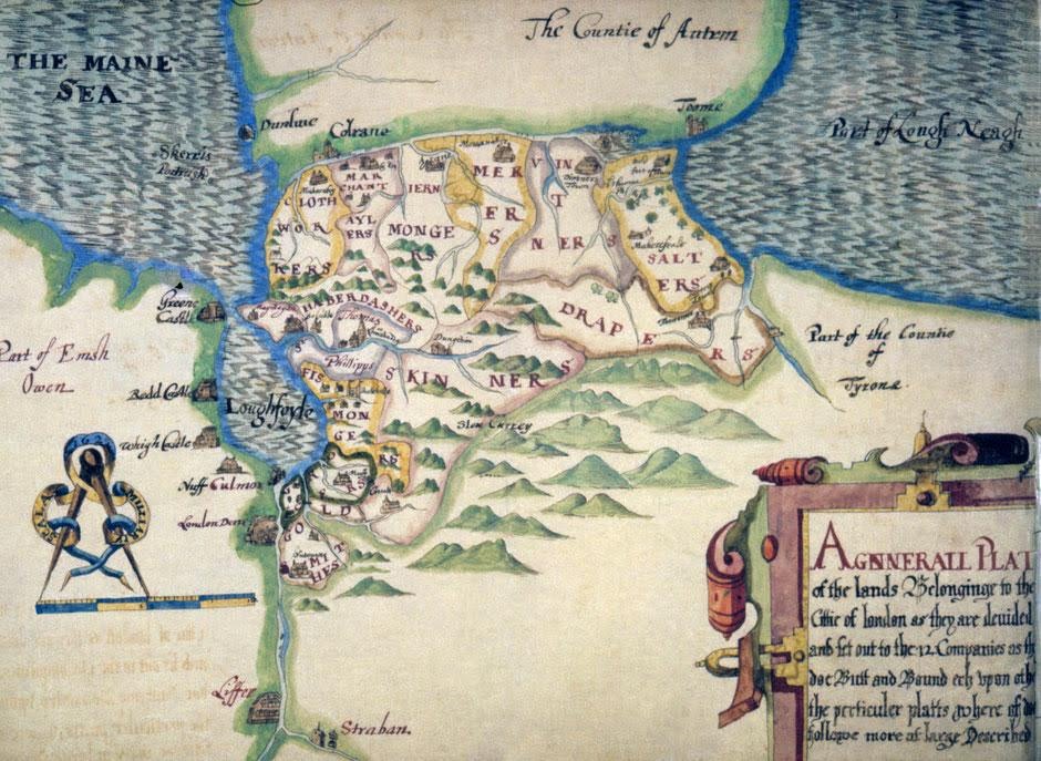 De volksplanting in Derry was een project van de stad Londen en ging daarom vanaf 1613 ‘Londonderry’ heten. 