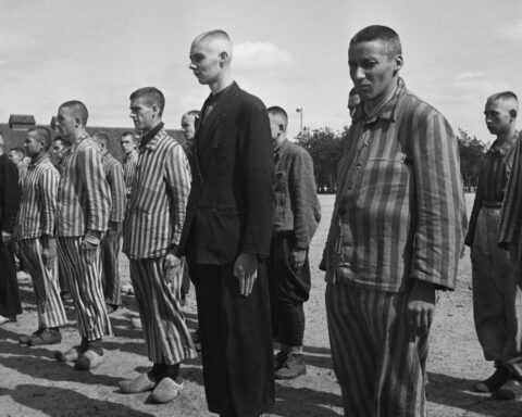 Gedetineerden in strafkamp Vught, 1 juni 1945