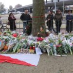 Bloemen voor de slachtoffers van de tramaanslag in Utrecht, 2019