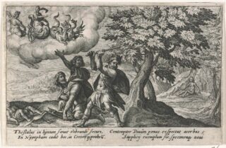 Erysichthon kapt de boom van Ceres (Demeter)