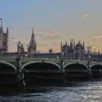 Zicht op het Palace of Westminster in Londen