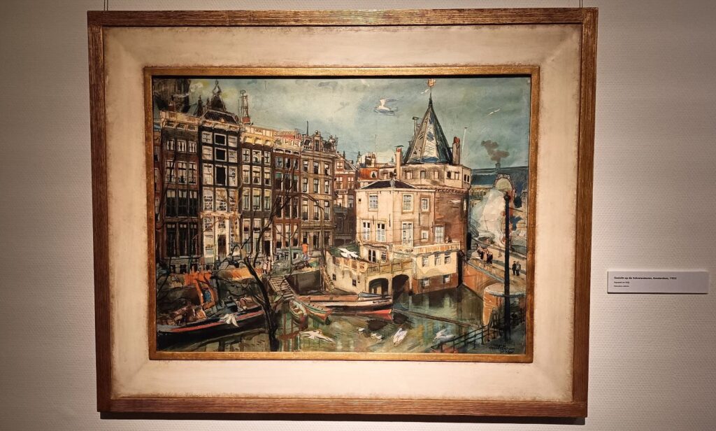 Gezicht op de Schreierstoren, Amsterdam - Martin Monnickendam, 1922