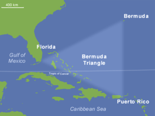 De Bermudadriehoek op de kaart