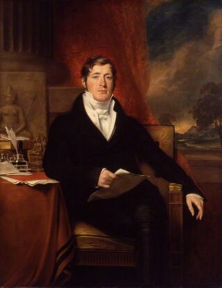 Thomas Stamford Raffles , in 1817 geschilderd door George Francis Joseph. 