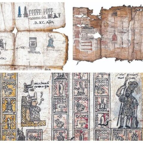 Fragmenten van de drie Azteken-codices