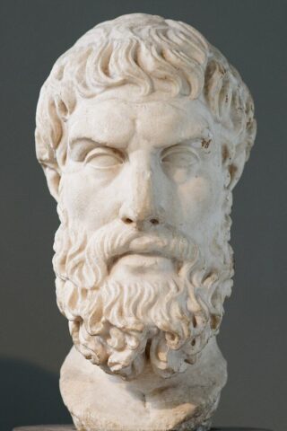 Epicurus van Samos, de grondlegger van het Epicurisme