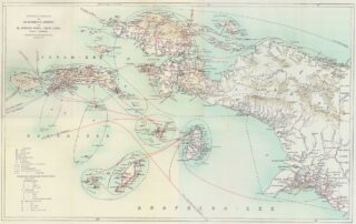 Kaart van Nederlands Nieuw Guinea, 1916