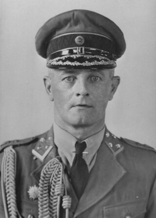 Luitenant-generaal Van Oyen in 1943 in Australië. Hij was toen nog commandant Militaire Luchtvaart KNIL. 