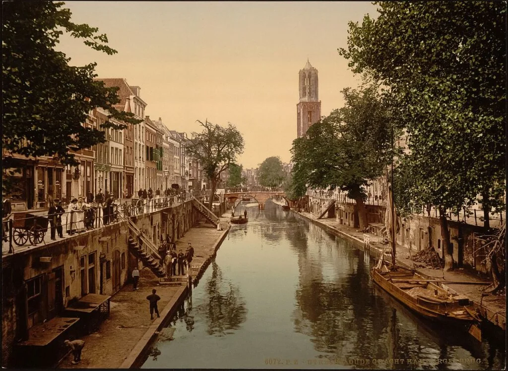 Oudegracht in Utrecht, ca. 1890