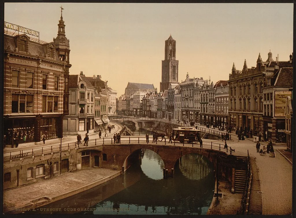 Oudegracht in Utrecht, ca. 1890