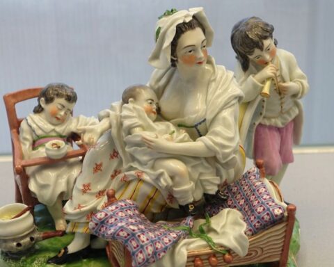 The Good Mother, door Carl Gottlieb Luck in het Germanisches Nationalmuseum in Nuremberg