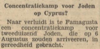 Een klein berichtje over het kamp in het Zutphensch dagblad.