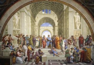 Rafaël plaatste de grootste filosofen in een decor, geïnspireerd door de Baden van Caracalla