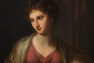 Clio, muze van de geschiedschrijving - Schilderij van Angelika Kauffmann, ca. 1770/75