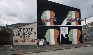 Muurschildering in Belfast, 1984