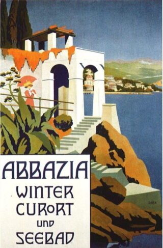 Poster uit 1911 ter promotie van het kuuroord Abbazia