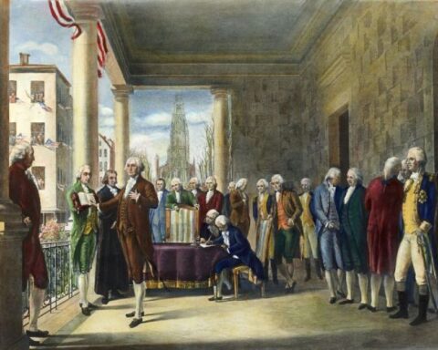 Inauguratie van Washington in 1789