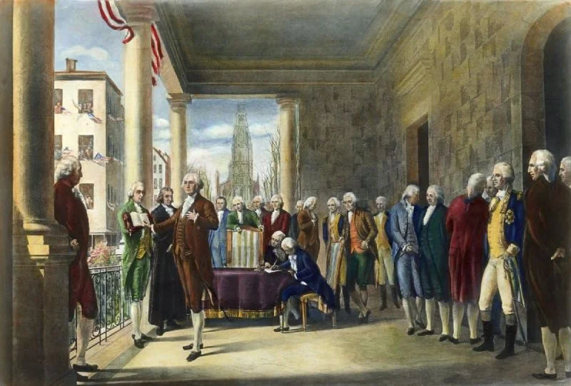Inauguratie van Washington in 1789