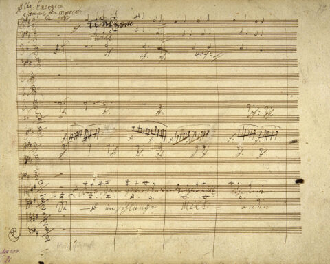 Pagina uit het manuscript van de Negende.