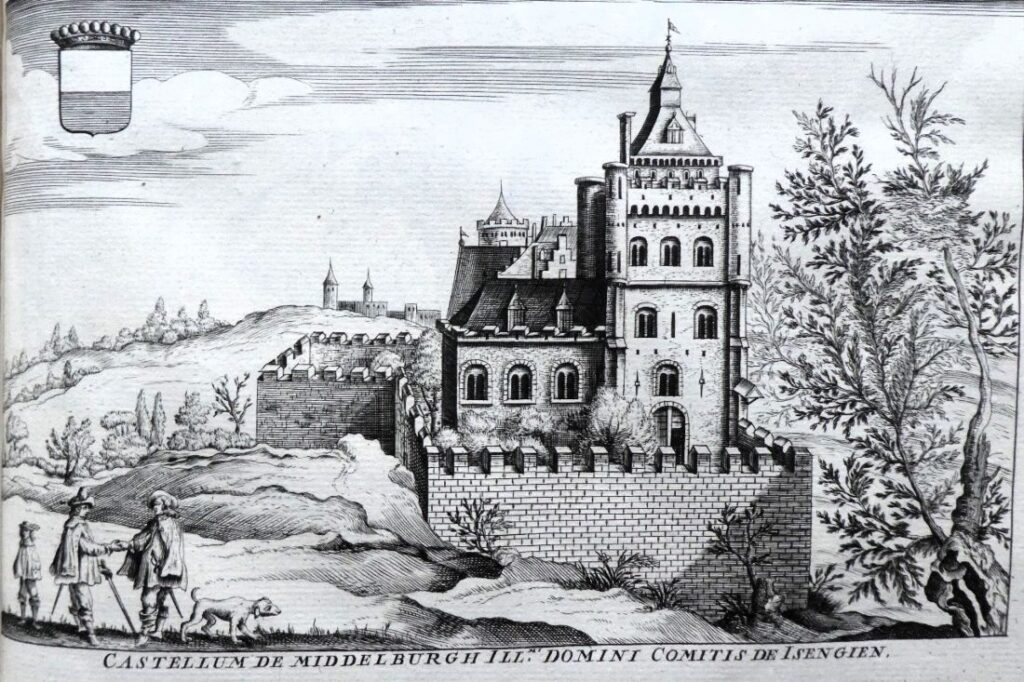 Het Kasteel van Middelburg afgebeeld in Flandria illustrata