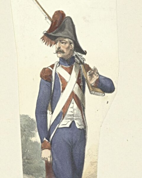 Willekeurige afbeelding van een soldaat in het napoleontische leger