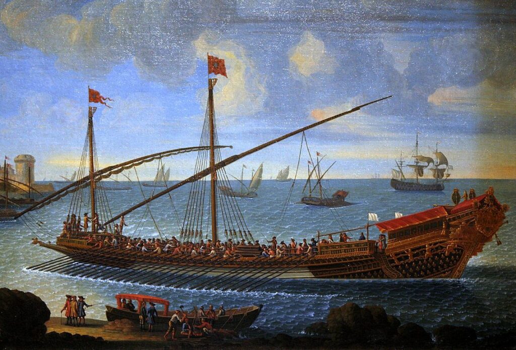 Frans galeischip uit de late zeventiende eeuw