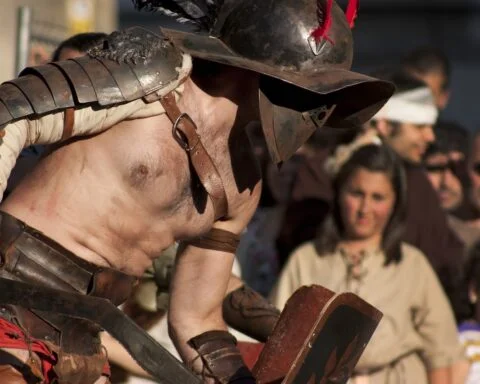 Gladiatoren zijn ook populair bij hedendaagse reenactors