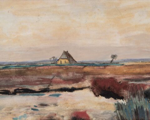Vincent van Gogh (1853-1890), Landschap met een boerderij
