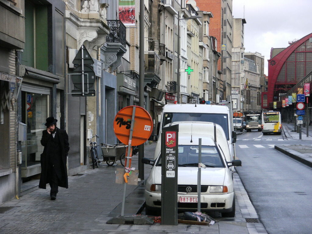 Pelikaanstraat in Antwerpen, waar onder meer veel juweliers te vinden zijn
