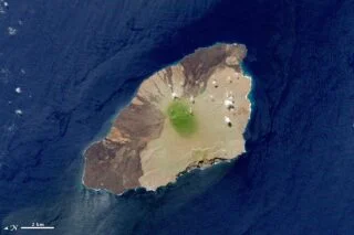Satellietfoto van Pinta, Galapagos